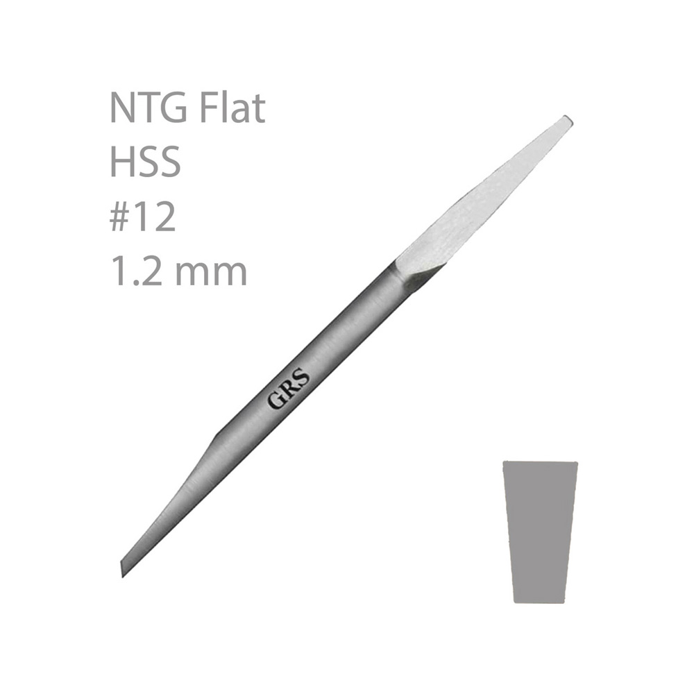 NYA TRADITIONELLA GRAVYRSTICKLAR (NTG), GRS, FLAT, HSS-STÅL. #12, 1.2