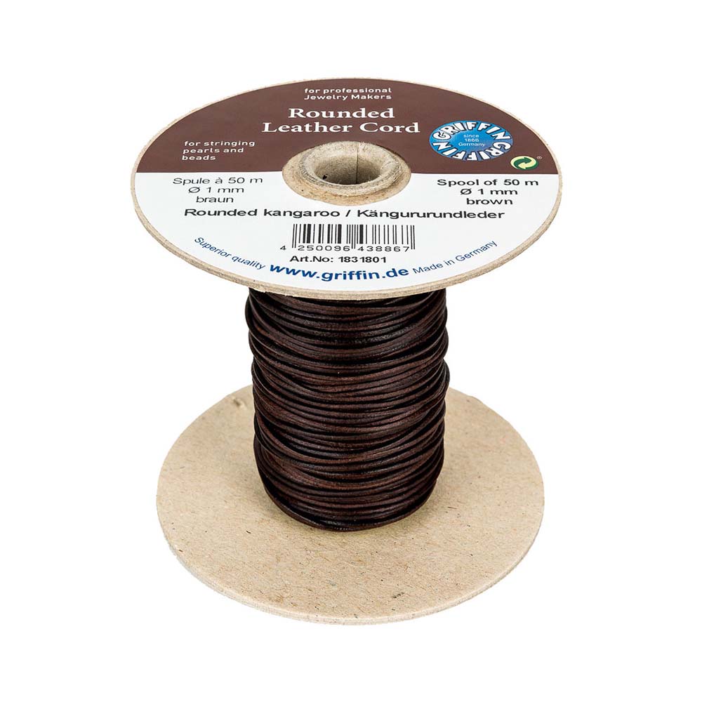 LÄDERBAND 2 MM METERVARA BRUN