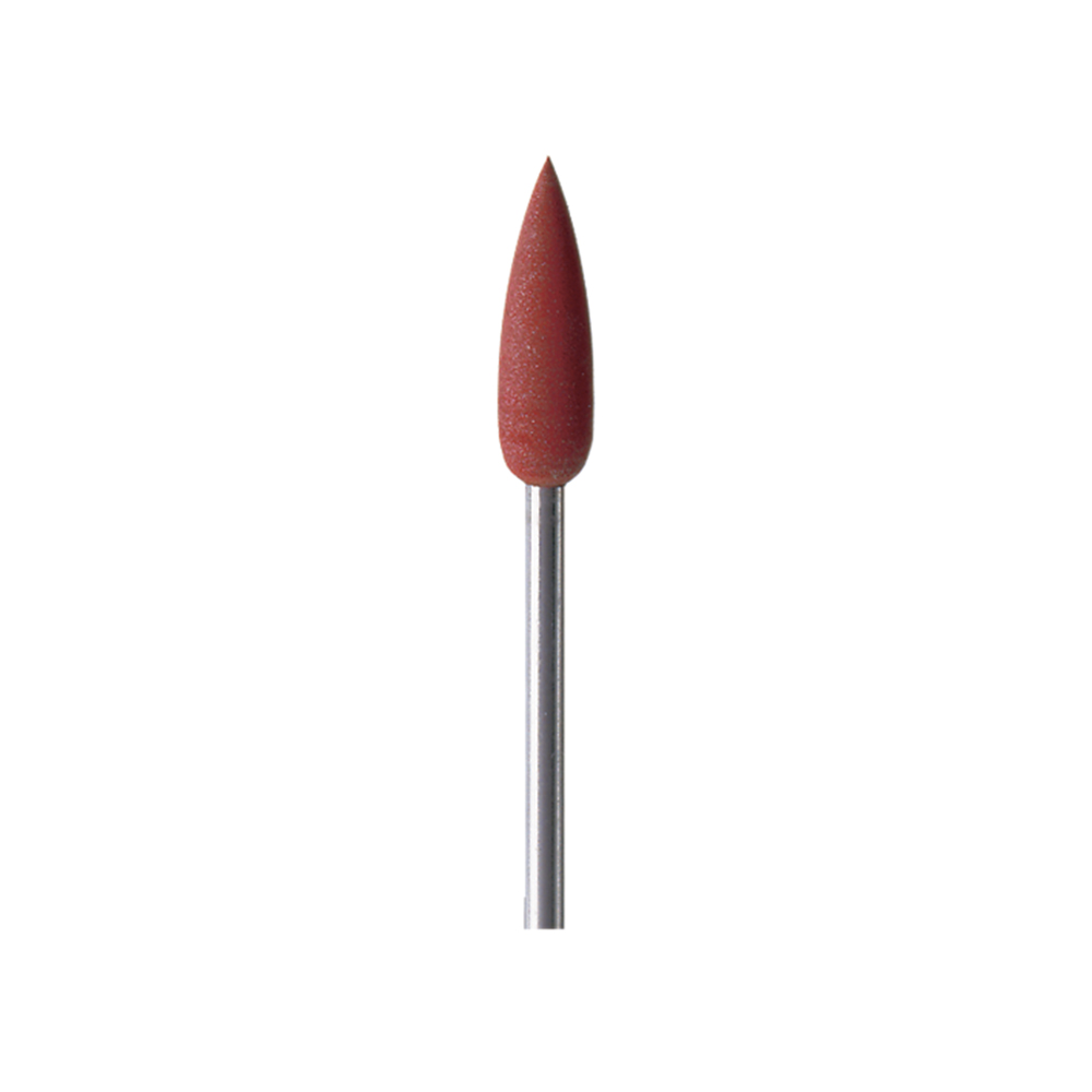 SILIKONGUMMI POLERARE MED SKAFT FLAMMA 9501P FIN/FÖRPOL MÖRKRÖD 5,5 MM