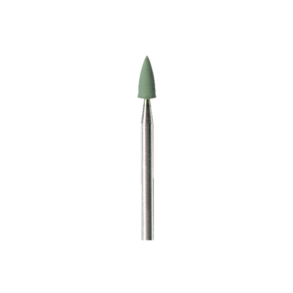 SILIKONGUMMI POLERARE MED SKAFT SPETS LITEN 9503H EX FIN GRÖN 3,3 MM