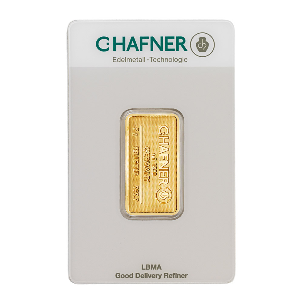 24K GULDTACKA C.HAFNER 5 G + SLEEVE BLÅ