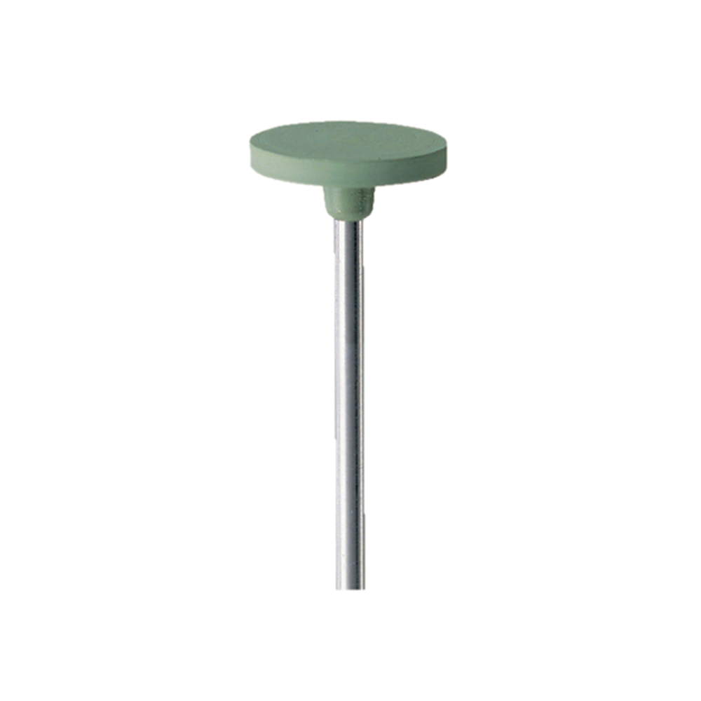 SILIKONGUMMI POLERARE MED SKAFT SKIVA 9509H EXTRA FIN GRÖN 14,5 MM