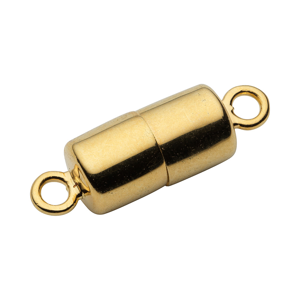 COLLIELÅS MAGNET FÖRGYLLT SILVER CYLINDRISKT 6 X 10 MM